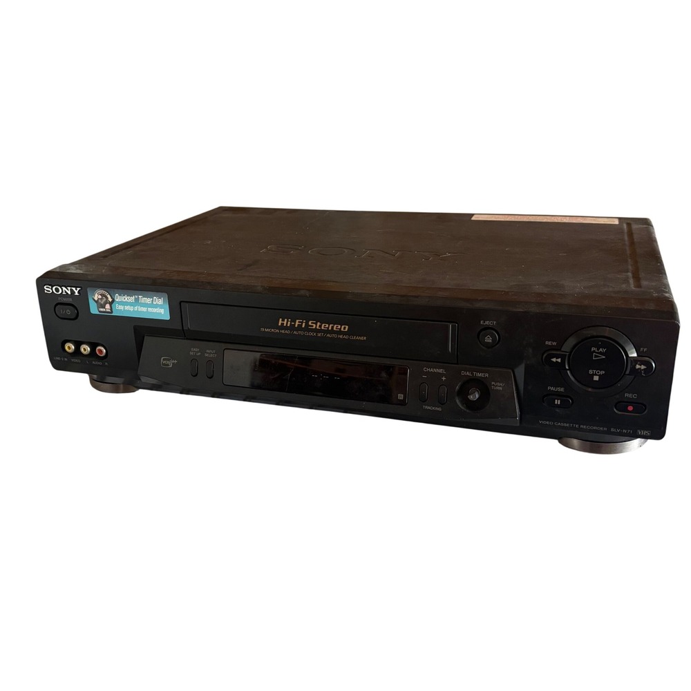 Sony SLV-N71 VHS VCR Tested Hi-Fi Stereo 19 Micron Head Video Recorder No remote